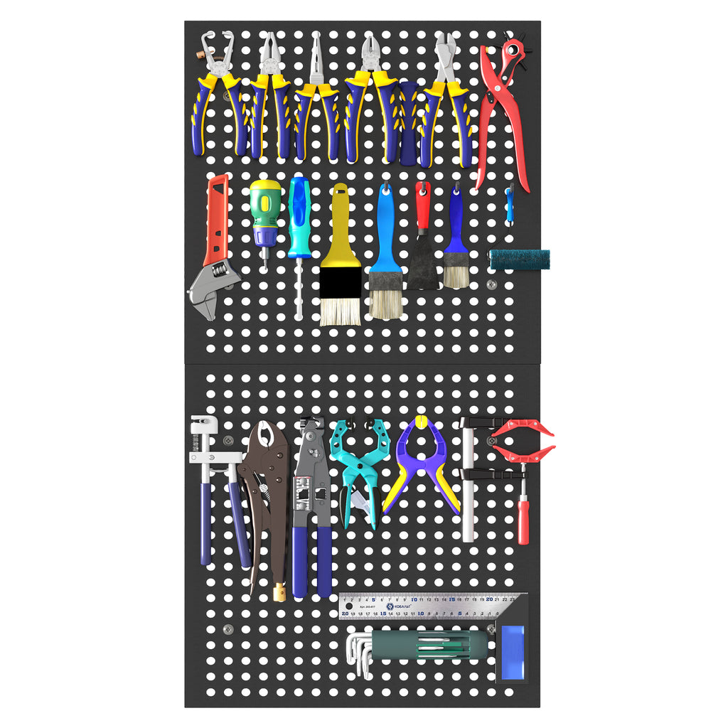 78"H 5 Tier Adjustable Shelving with Pegboard and Wheel, Heavy Duty Storage Shelves, Metal Shelving Unit Multipurpose Shelf for Warehouses, Garages, Offices, Bedrooms, Kitchens, 18"D*47.2"W*78"H